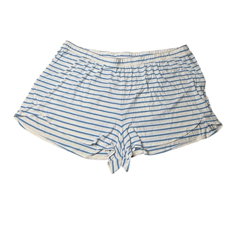 Old Navy Blue Stripe Lounge Women's Sunday Sleep Shorts Pajama 4X